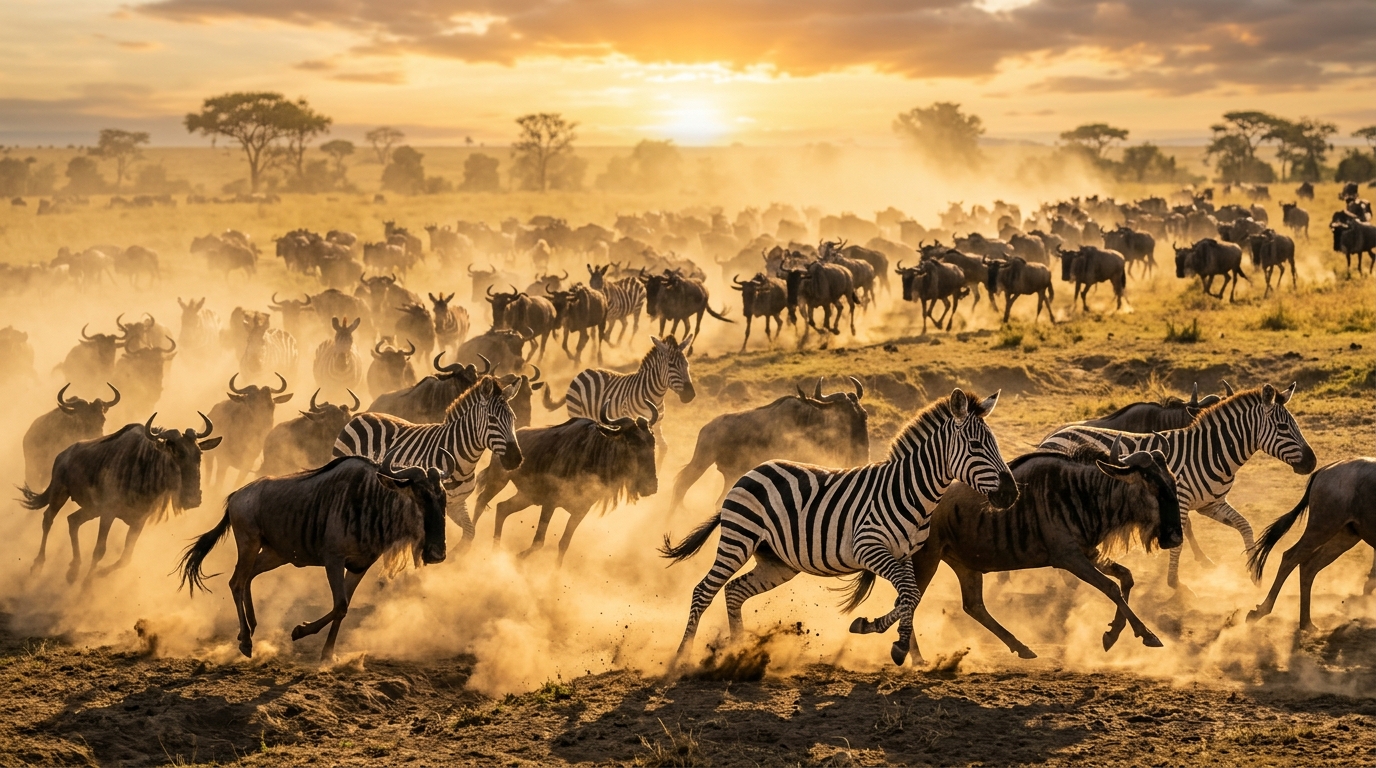 Tanzania Serengeti safari wildlife motion